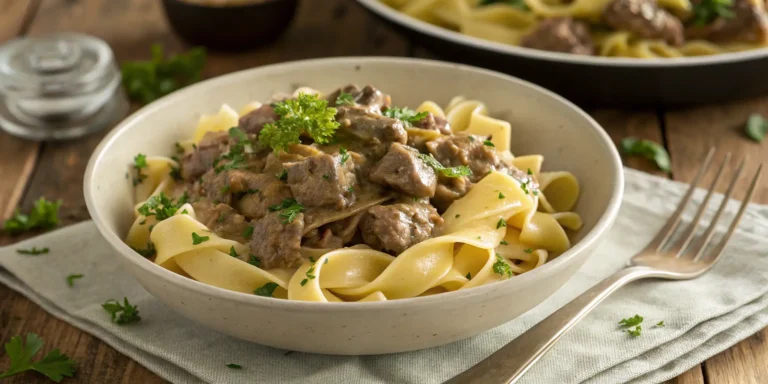 Instant Pot Ground Beef Stroganoff