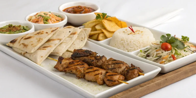 International variety of healthy chicken recipes on a platter