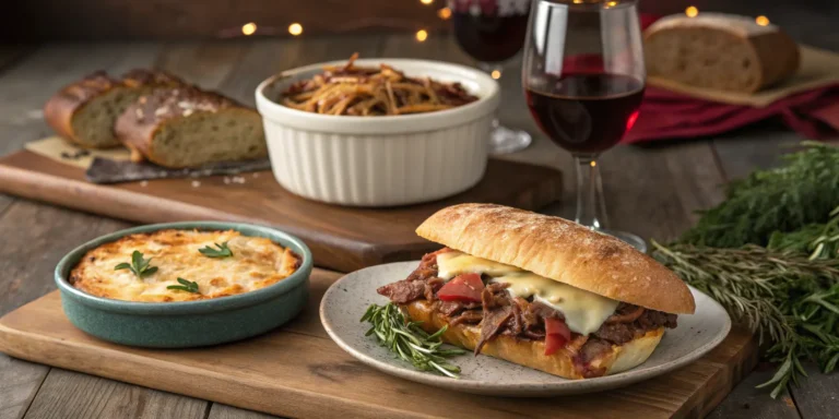 A rustic table featuring three delicious Italian beef recipes for dinner