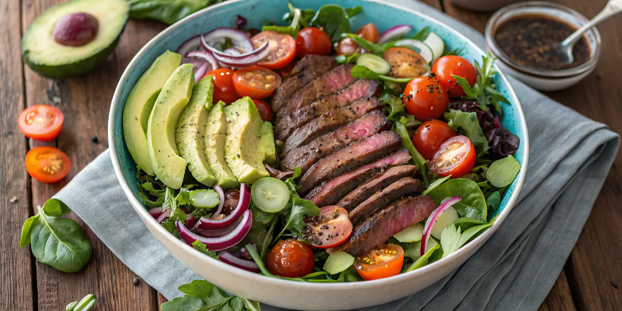 Power-packed steak salad recipes with grilled steak and fresh vegetables