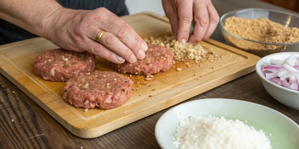 How to make Salisbury steak: forming seasoned patties from ground beef
