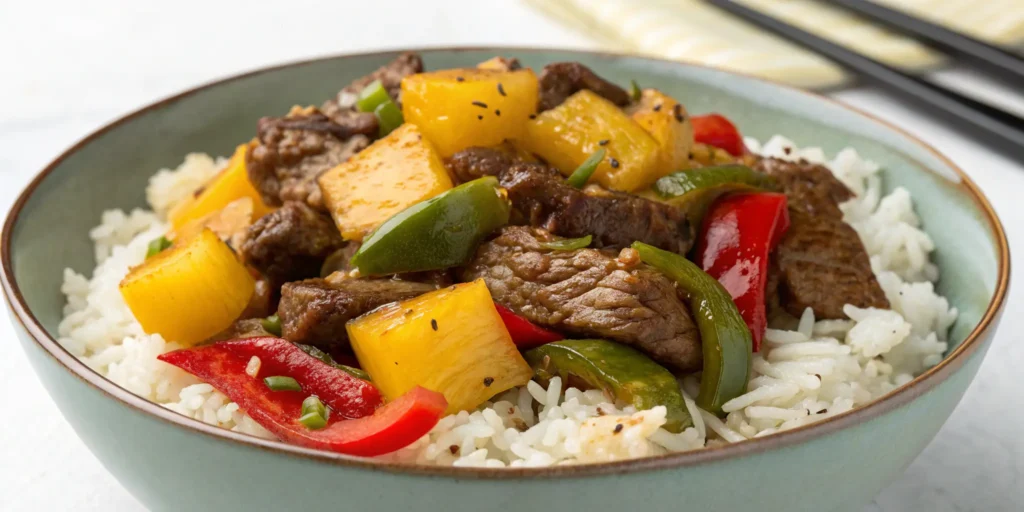 Sweet Pepper Steak and Rice - A Savory-Sweet Comfort Dish