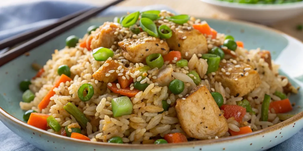 Delicious Blackstone Fried Rice with Green Onions
