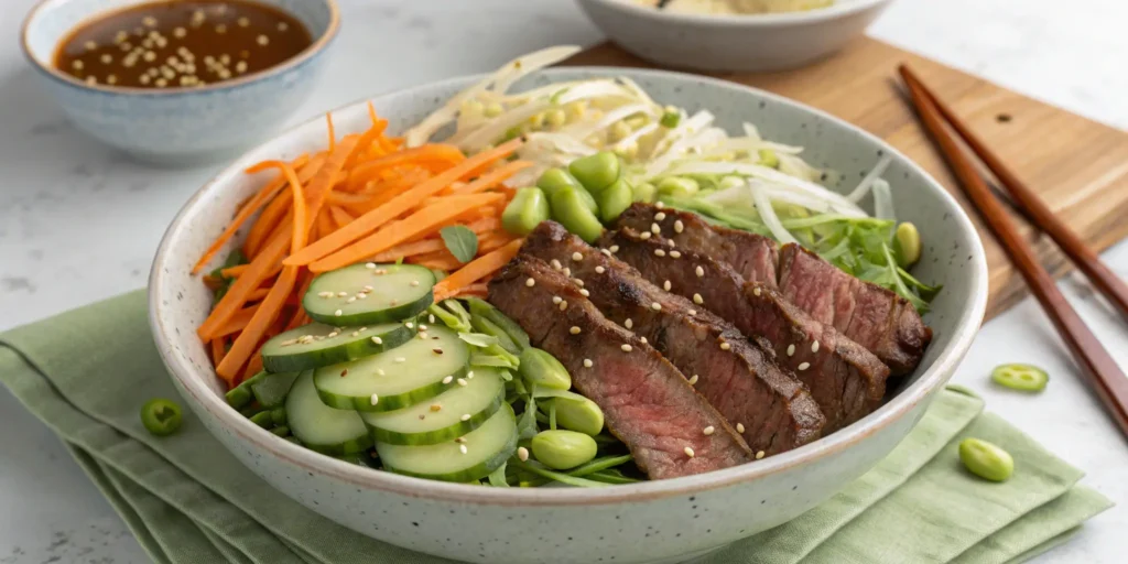 Asian-inspired steak salad ideas with ribeye and sesame-ginger vinaigrette